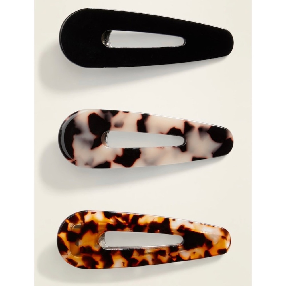 Old Navy Tortoise Large Hair Clips 3-Pack
